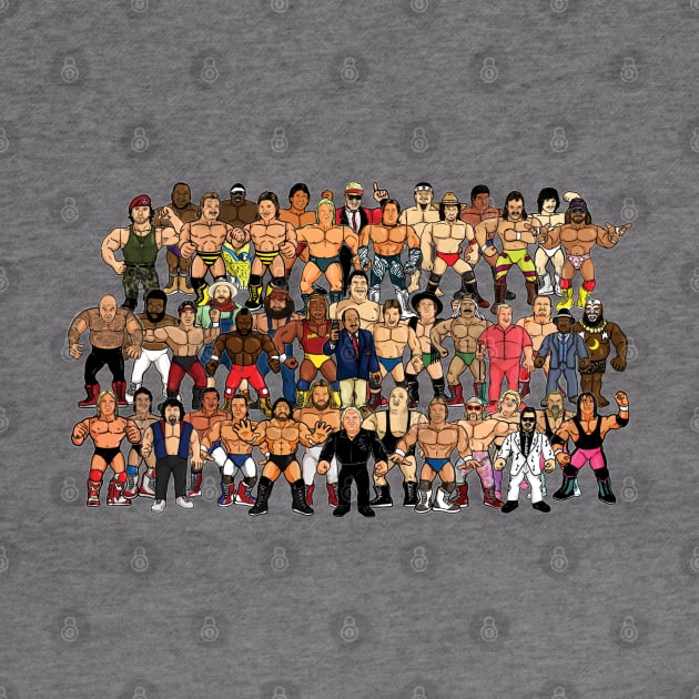 85-86 wrestling roster by jasonwulf